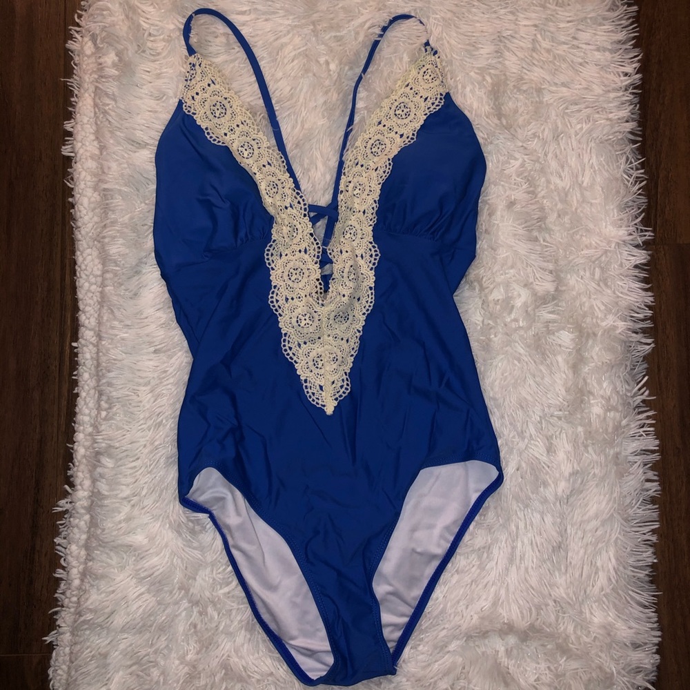 Cupshe royal blue one-piece swimsuit